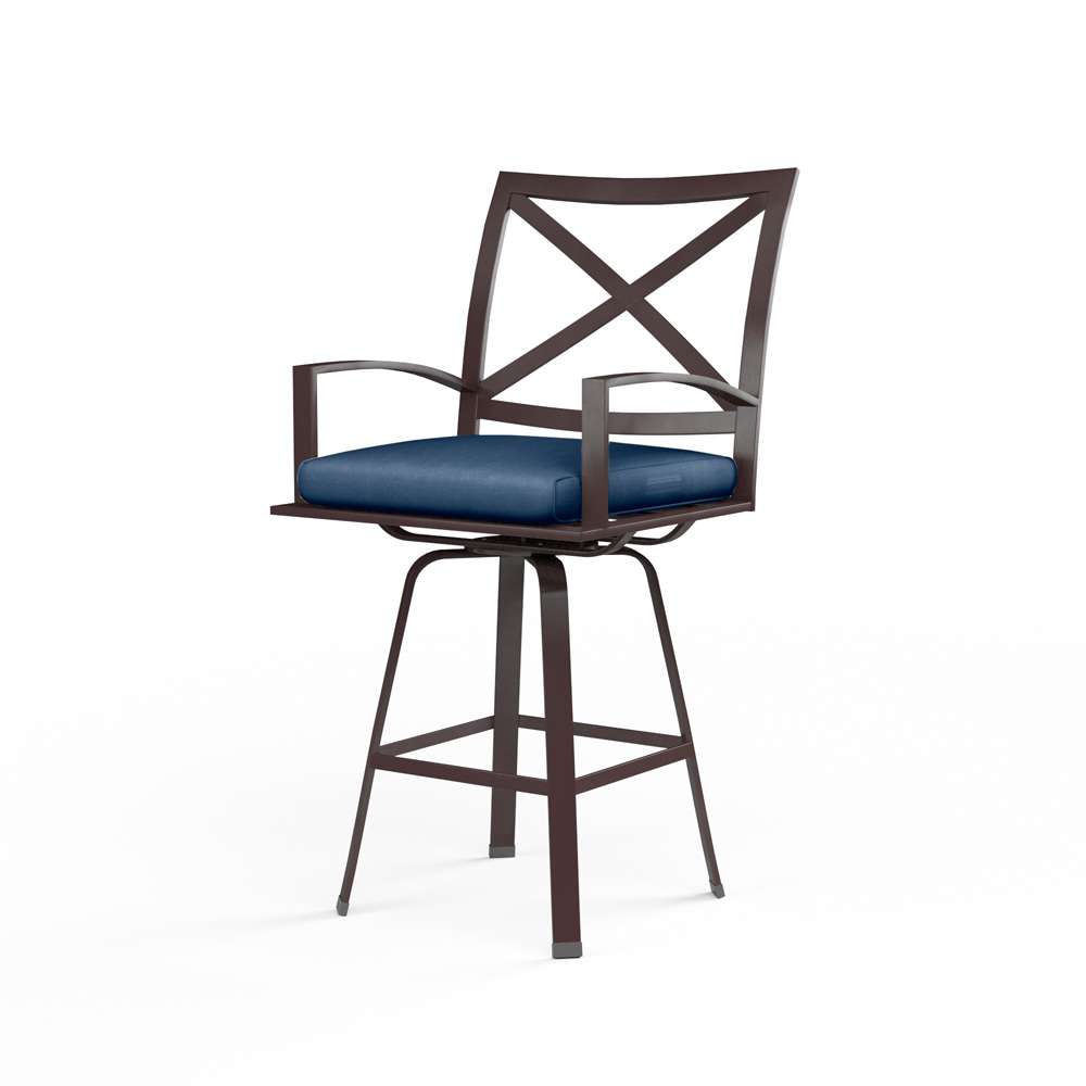 Sunset West - La Jolla Swivel Counter Stool in Spectrum Indigo w/ Self Welt - SW401-7C-48080 veiw 1