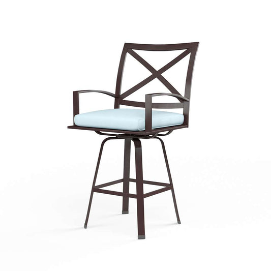 Sunset West - La Jolla Swivel Counter Stool in Canvas Skyline w/ Self Welt - SW401-7C-14091 veiw 1