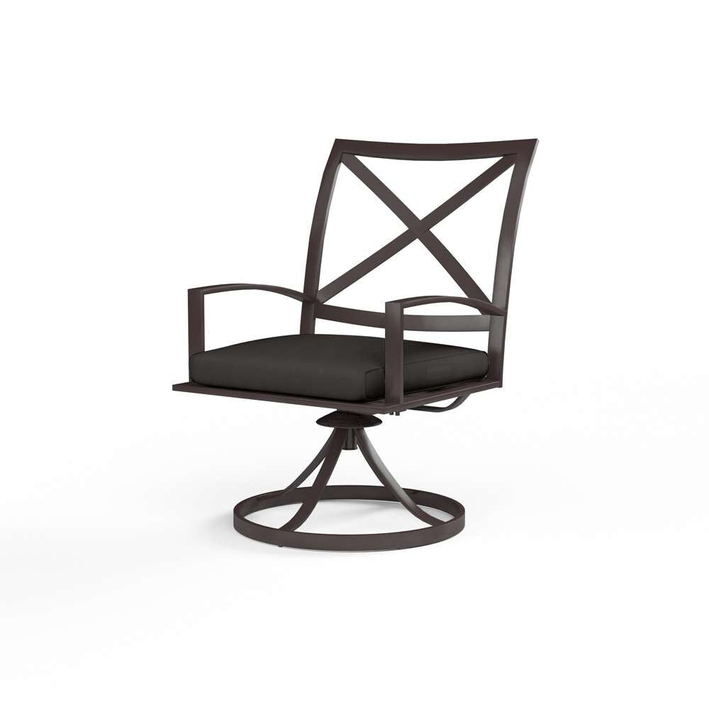 Sunset West - La Jolla Swivel Dining Chair in Spectrum Carbon w/ Self Welt - SW401-11-48085 veiw 1