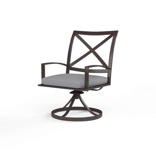 Sunset West - La Jolla Swivel Dining Chair in Canvas Granite w/ Self Welt - SW401-11-5402 veiw 1