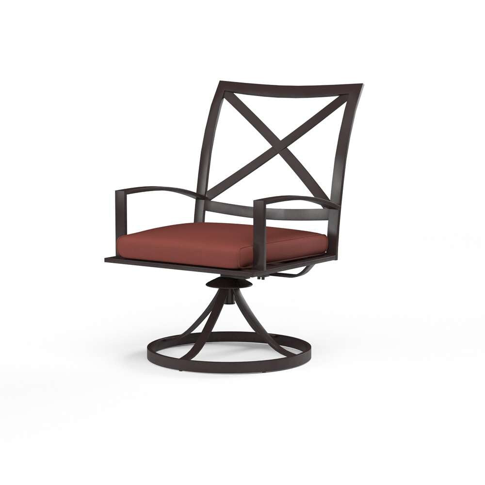 Sunset West - La Jolla Swivel Dining Chair in Canvas Henna w/ Self Welt - SW401-11-5407 veiw 1