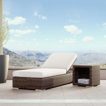 Sunset West - Montecito Adjustable Chaise in Canvas Flax w/ Self Welt - SW2501-9-FLAX-STKIT veiw 3