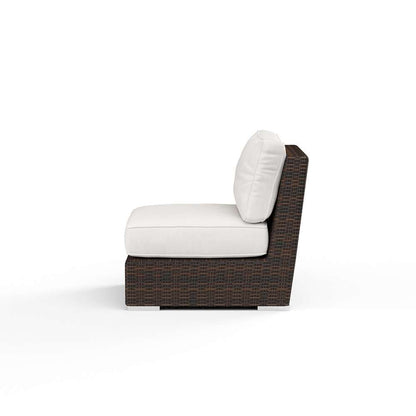 Sunset West - Montecito Armless Club Chair in Canvas Flax w/ Self Welt - SW2501-AC-FLAX-STKIT veiw 2