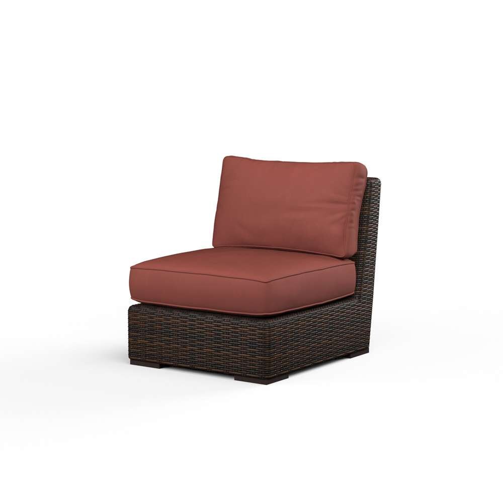 Sunset West - Montecito Armless Club Chair in Canvas Henna w/ Self Welt - SW2501-AC-5407 veiw 1