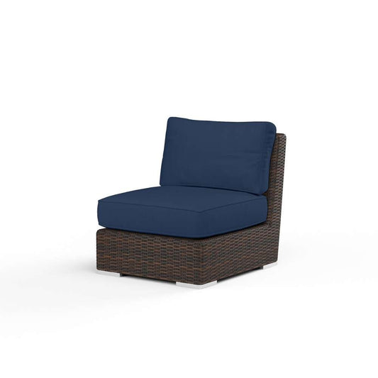 Sunset West - Montecito Armless Club Chair in Spectrum Indigo w/ Self Welt - SW2501-AC-48080 veiw 1
