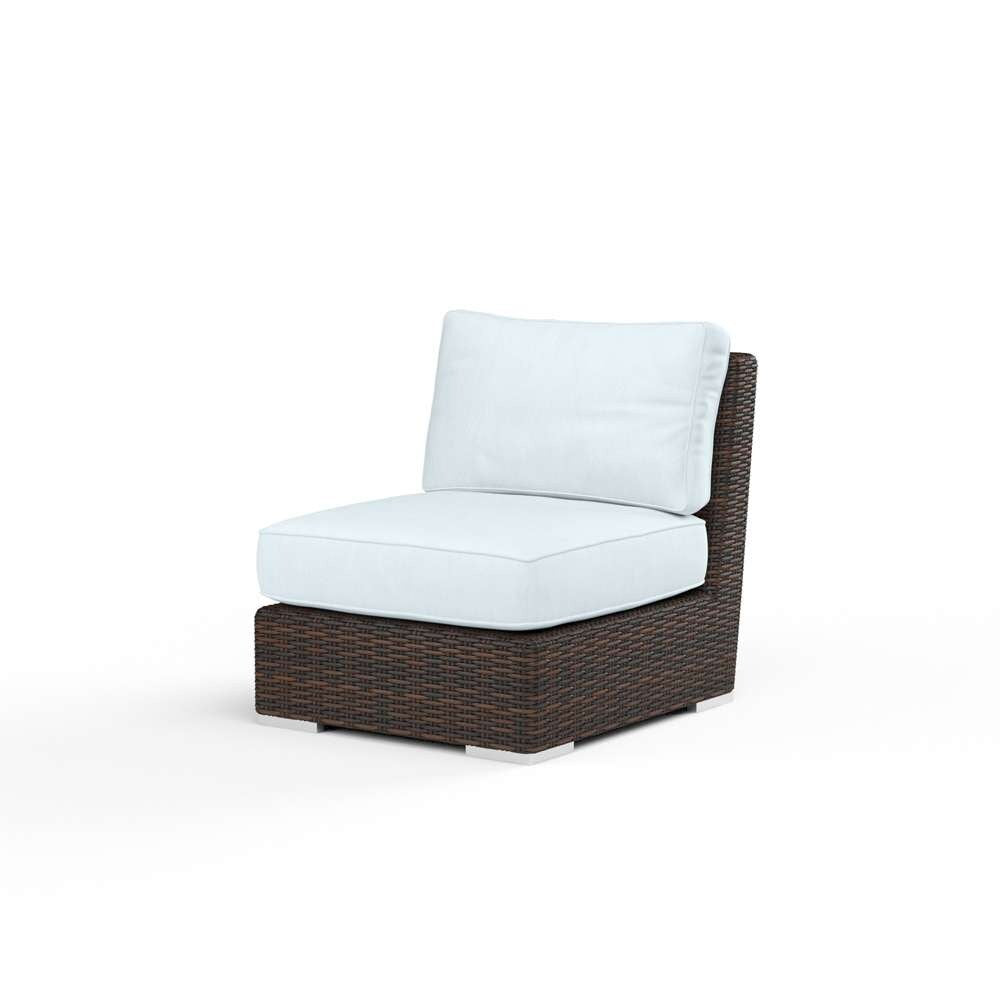 Sunset West - Montecito Armless Club Chair in Canvas Skyline w/ Self Welt - SW2501-AC-14091 veiw 1