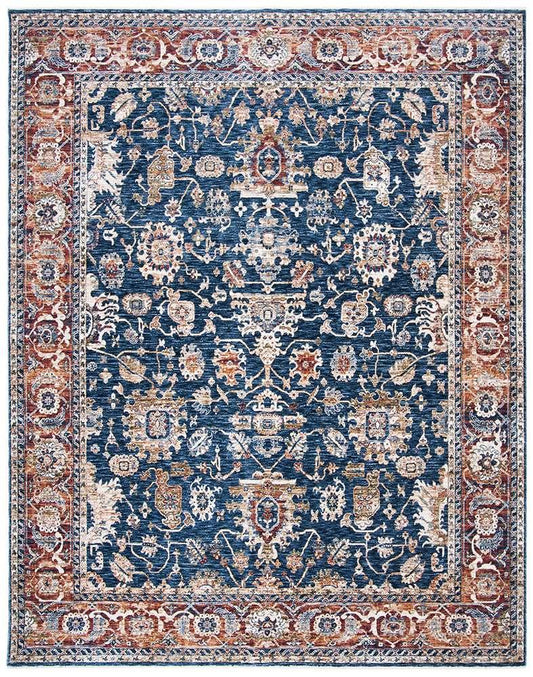 Lauren Ralph Lauren - Bennet Rug - 7-9in X 10 - Dark Blue / Red veiw 1