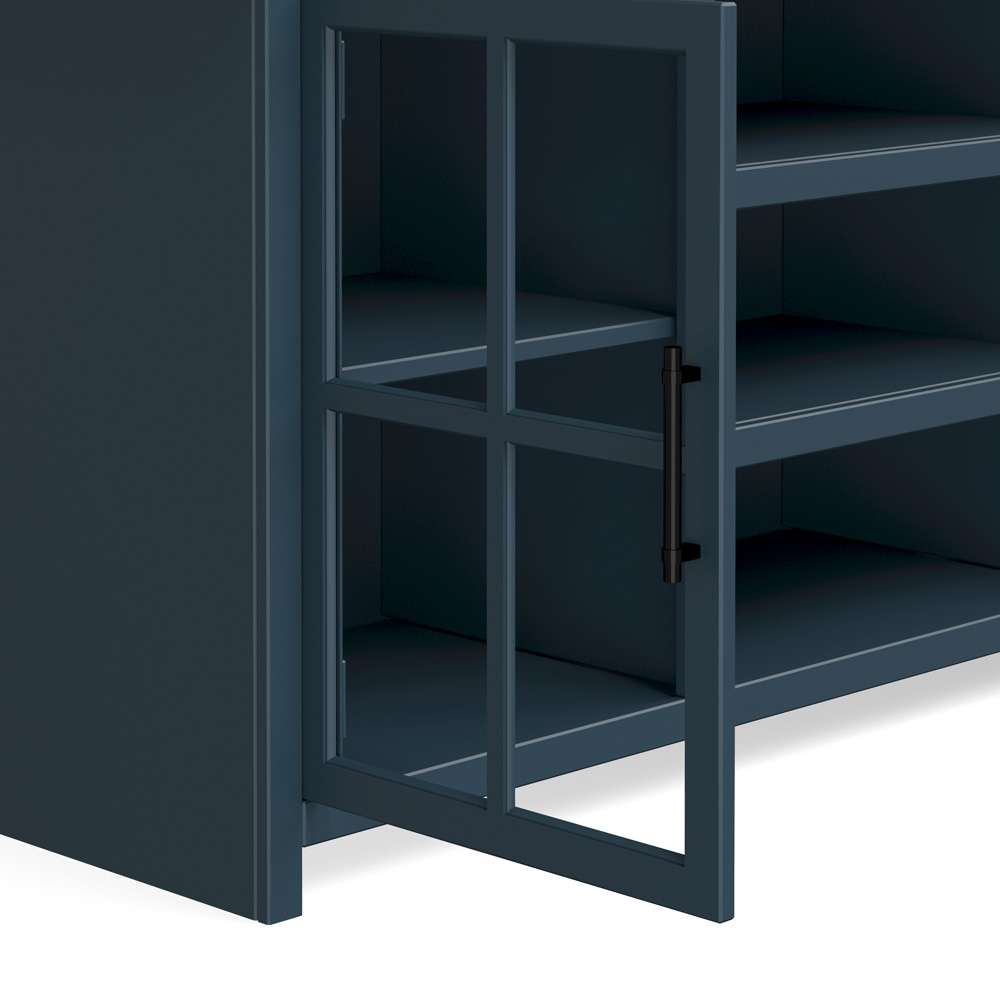 Legends Furniture - Bridgevine Home 66 in. Blue Denim and Barnwood Finish Solid Wood TV Stand (TVs up to 75 in.) - NT1210.BWK veiw 4