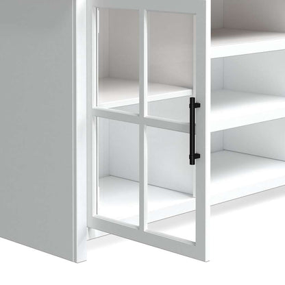 Legends Furniture - Bridgevine Home 66 in. White Wash and Barnwood Finish Solid Wood TV Stand (TVs up to 75 in.) - HT1210.BJW veiw 4