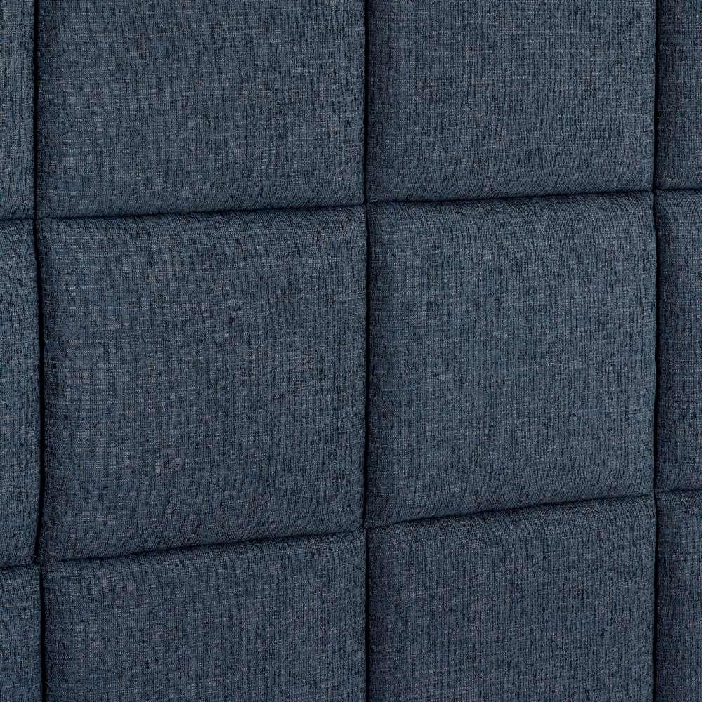 Legends Furniture - Bridgevine Home Queen Size Tall Blue Denim Square Headboard Upholstered Platform Bed - ZBRD-7000QN veiw 3