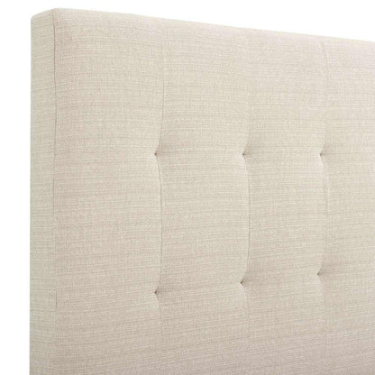 Legends Furniture - Bridgevine Home Queen Size Tall Tan Tufted Headboard Upholstered Platform Bed - ZBRD-7002QN veiw 3