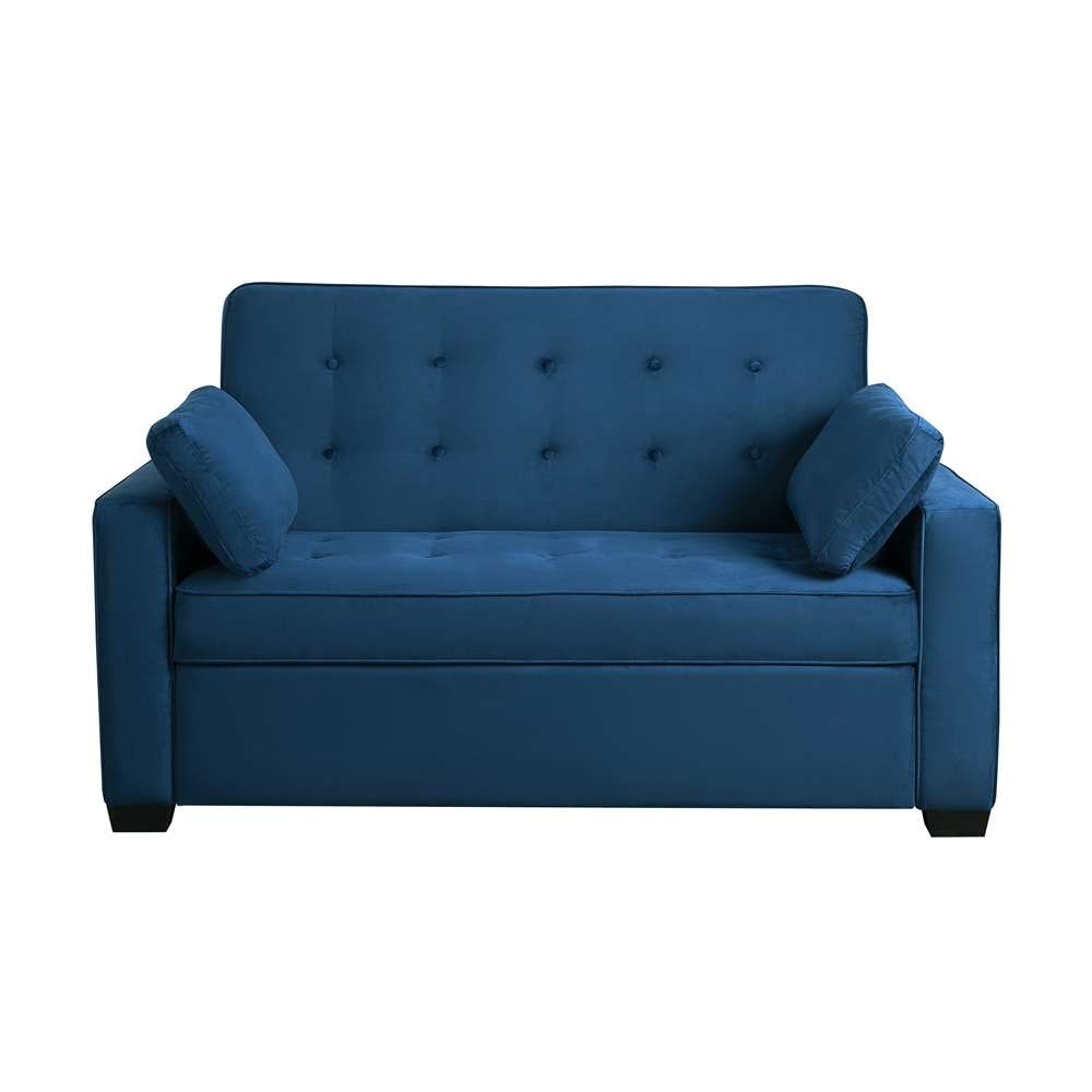 Serta by Lifestyle Solutions - Gentry Full Convertible Loveseat, Navy Blue - SA-AGS-FS2-NVY veiw 1