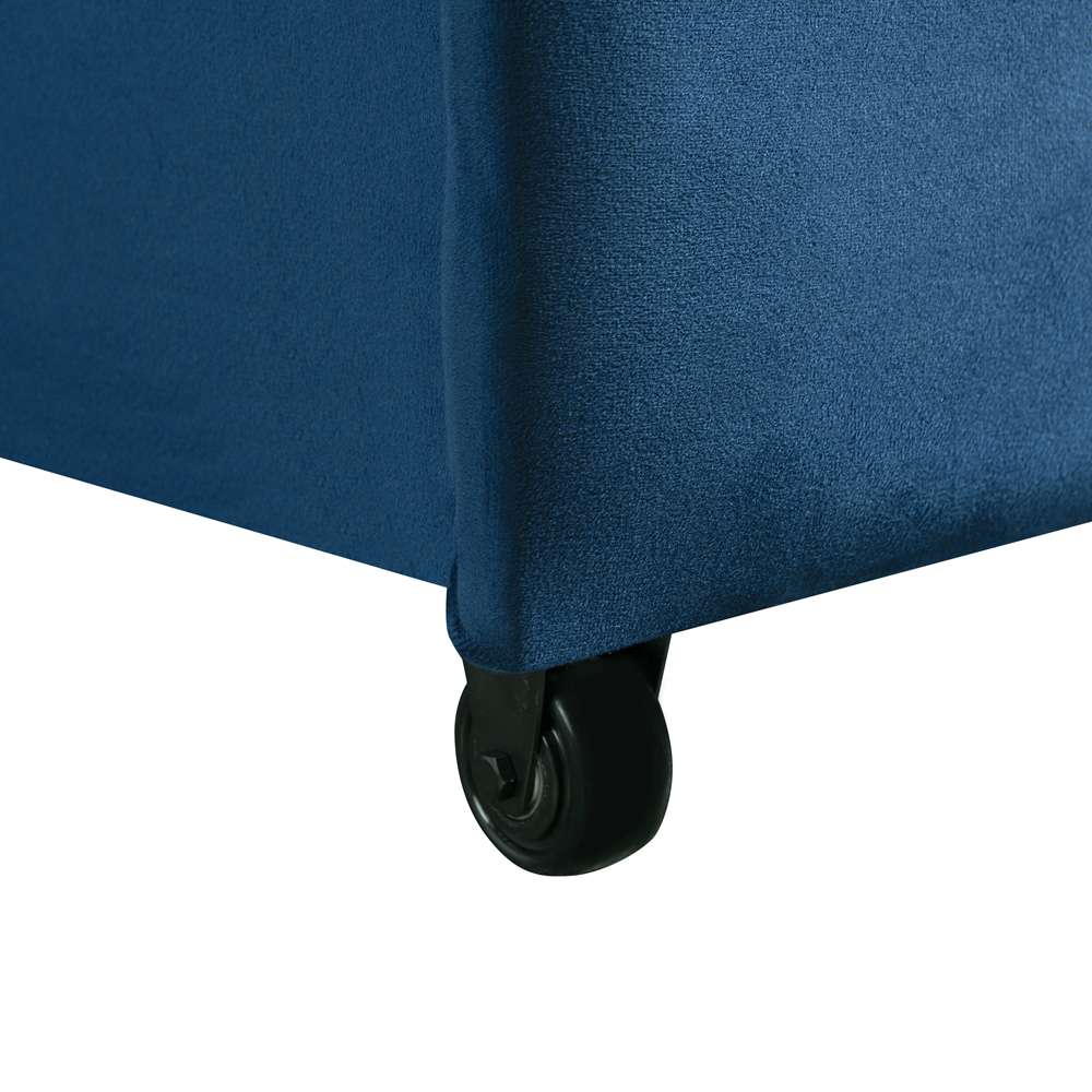 Serta by Lifestyle Solutions - Gentry Full Convertible Loveseat, Navy Blue - SA-AGS-FS2-NVY veiw 9