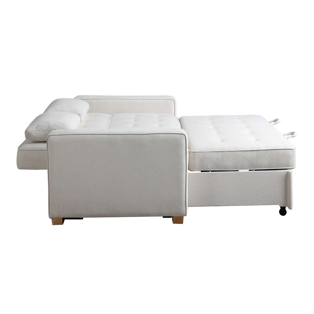 Serta by Lifestyle Solutions - Gentry Full Convertible Loveseat, Oyster - SA-AGS-FS2-OYS veiw 8