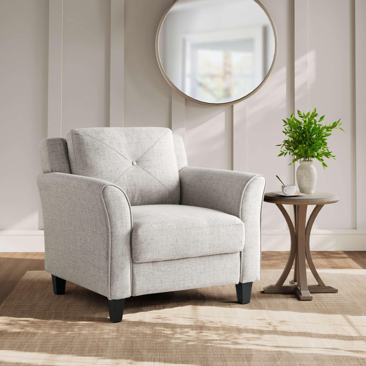 Lifestyle Solutions - Highland Chair with Curved Arms, Beige - CCHRFKS1BGEVA veiw 1