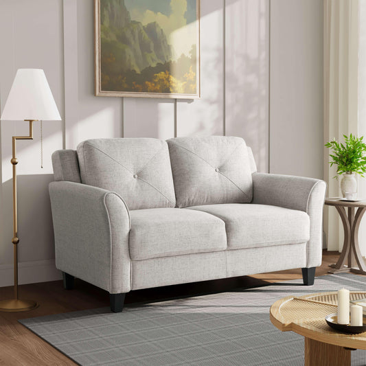 Lifestyle Solutions - Highland Loveseat with Curved Arms, Beige - CCHRFKS2BGEVA veiw 1