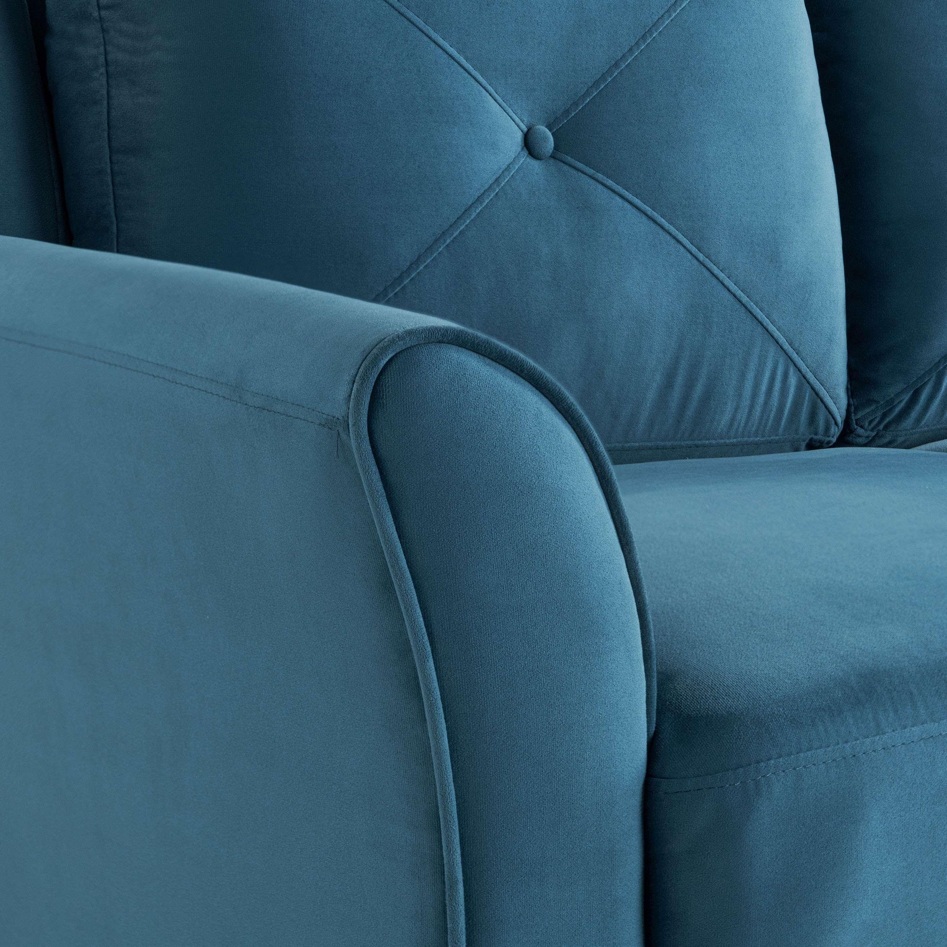 Lifestyle Solutions - Highland Loveseat with Curved Arms, Blue - CCHRFKS2BLUVA veiw 9
