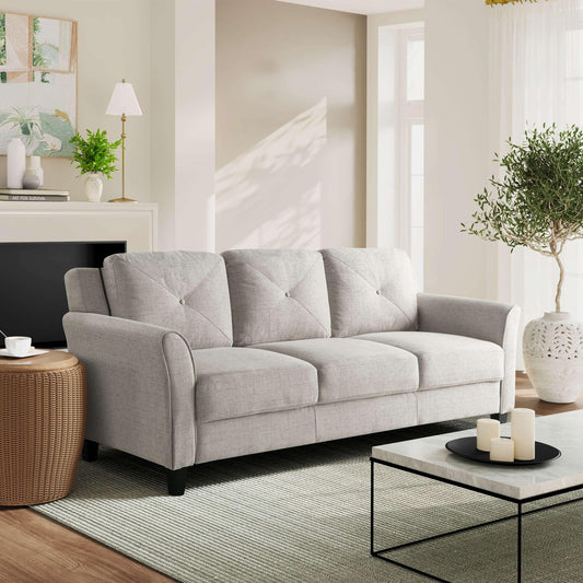 Lifestyle Solutions - Highland Sofa with Curved Arms, Beige - CCHRFKS3BGEVA veiw 1