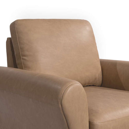 Lifestyle Solutions - Westley Chair with Rolled Arms, Light Brown Faux Leather - CCWENKS1LBRRA veiw 6