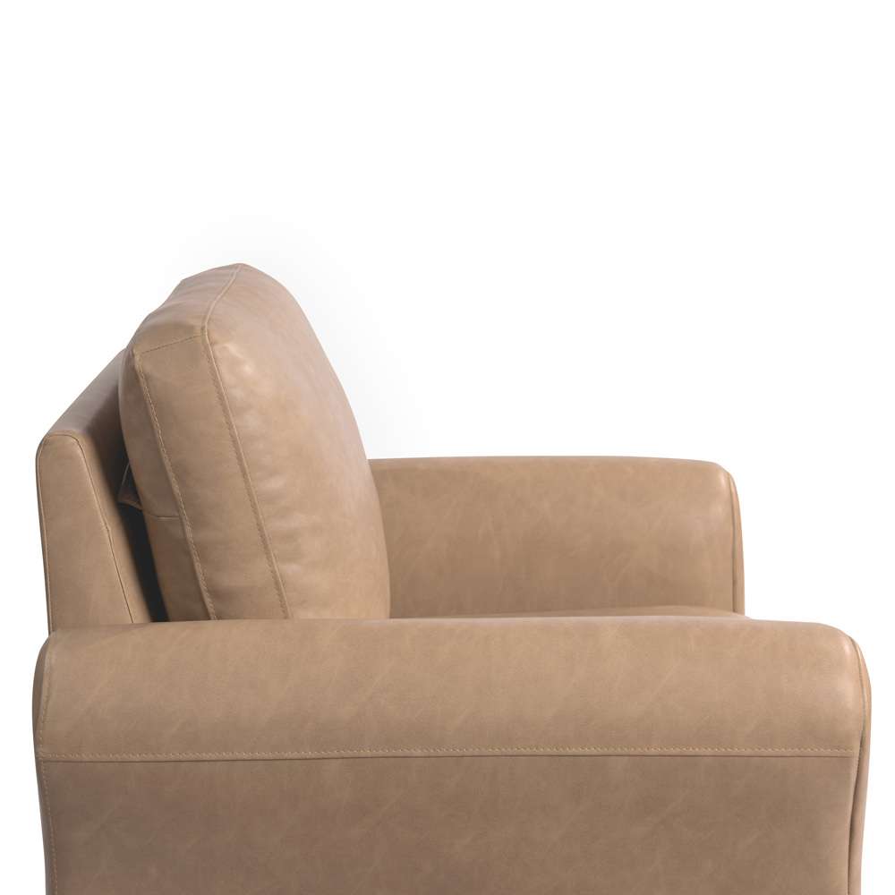 Lifestyle Solutions - Westley Chair with Rolled Arms, Light Brown Faux Leather - CCWENKS1LBRRA veiw 7