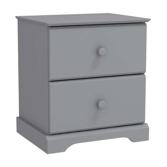 Living Essentials by Hillsdale - Campbell Wood 2 Drawer Nightstand, Gray - 2731-772 veiw 1