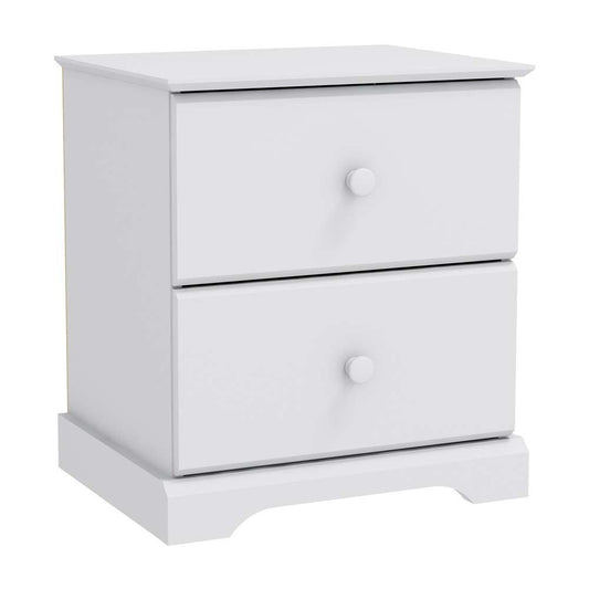 Living Essentials by Hillsdale - Campbell Wood 2 Drawer Nightstand, White - 2729-772 veiw 1