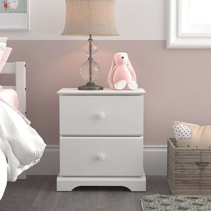Living Essentials by Hillsdale - Campbell Wood 2 Drawer Nightstand, White - 2729-772 veiw 3