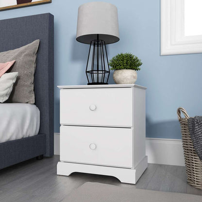 Living Essentials by Hillsdale - Campbell Wood 2 Drawer Nightstand, White - 2729-772 veiw 4