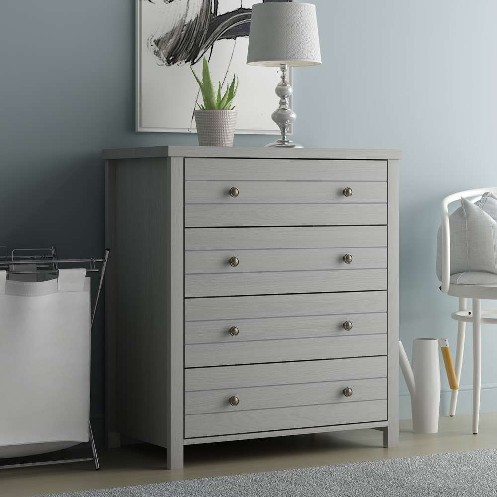 Living Essentials by Hillsdale - Harmony Wood 4 Drawer Chest, Gray - 5269-784 veiw 2