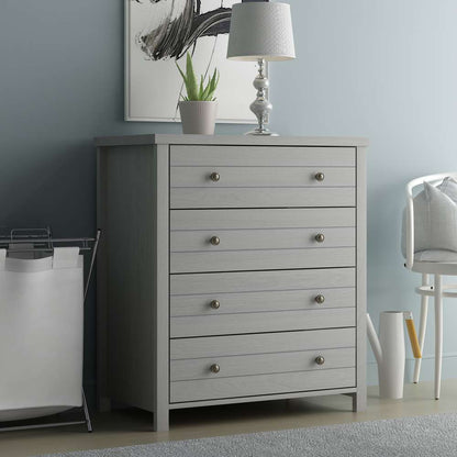 Living Essentials by Hillsdale - Harmony Wood 4 Drawer Chest, Gray - 5269-784 veiw 2