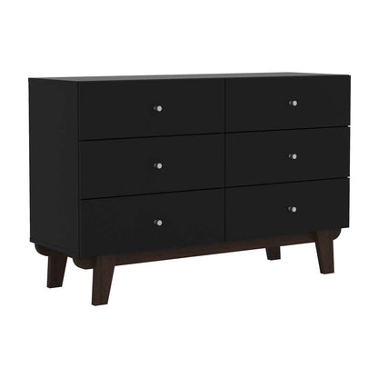 Living Essentials by Hillsdale - Kincaid Wood 6 Drawer Dresser, Matte Black - 2735-717 veiw 1