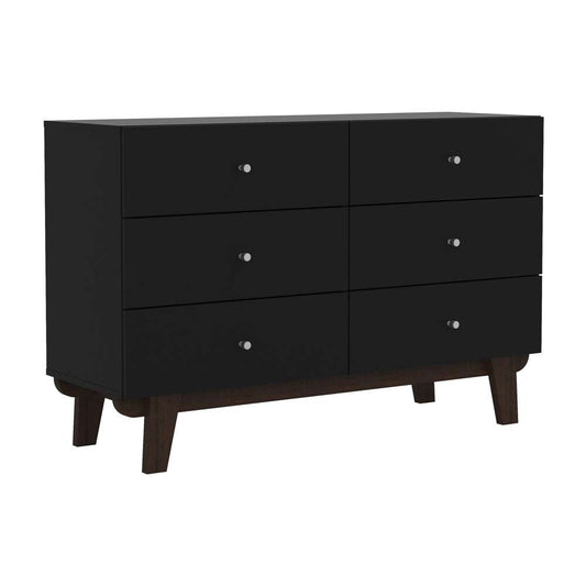 Living Essentials by Hillsdale - Kincaid Wood 6 Drawer Dresser, Matte Black - 2735-717 veiw 1