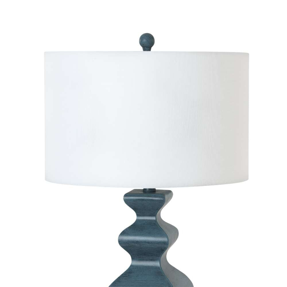 Lux Lighting - Cyrus 32in Blue Polyresin Table lamp, (Set of 2)   - LUX-C03-BLUE-USB veiw 5