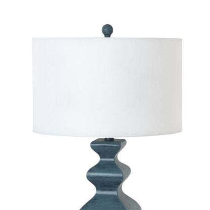 Lux Lighting - Cyrus 32in Blue Polyresin Table lamp, (Set of 2)   - LUX-C03-BLUE-USB veiw 5