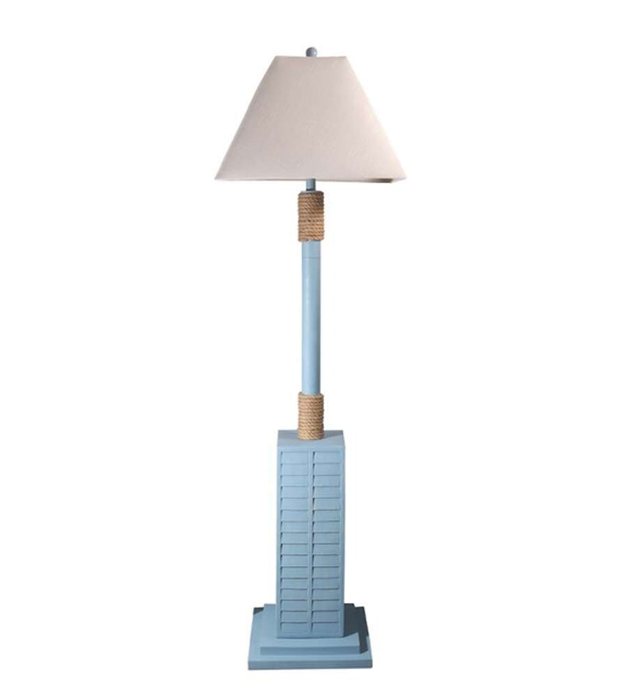 Lux Lighting - Floor Shutter 63in Polyresin Coastal  Floor Lamp Blue (1pk) - LUX-FL-1752-BLUE veiw 2