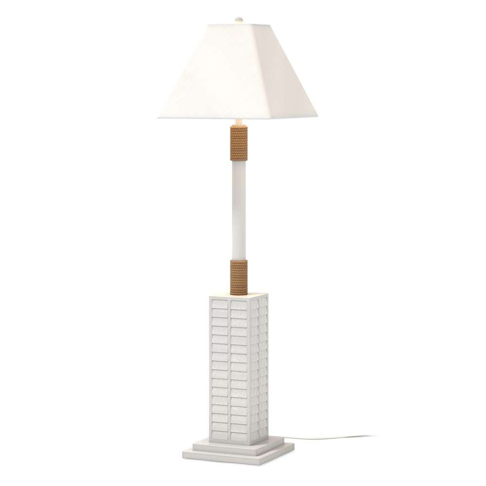 Lux Lighting - Floor Shutter 63in Polyresin Coastal Floor Lamp off white (1pk) - LUX-FL-1752-WHITE veiw 1