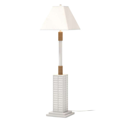 Lux Lighting - Floor Shutter 63in Polyresin Coastal Floor Lamp off white (1pk) - LUX-FL-1752-WHITE veiw 1