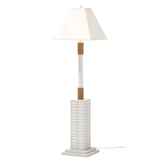 Lux Lighting - Floor Shutter 63in Polyresin Coastal Floor Lamp off white (1pk) - LUX-FL-1752-WHITE veiw 1