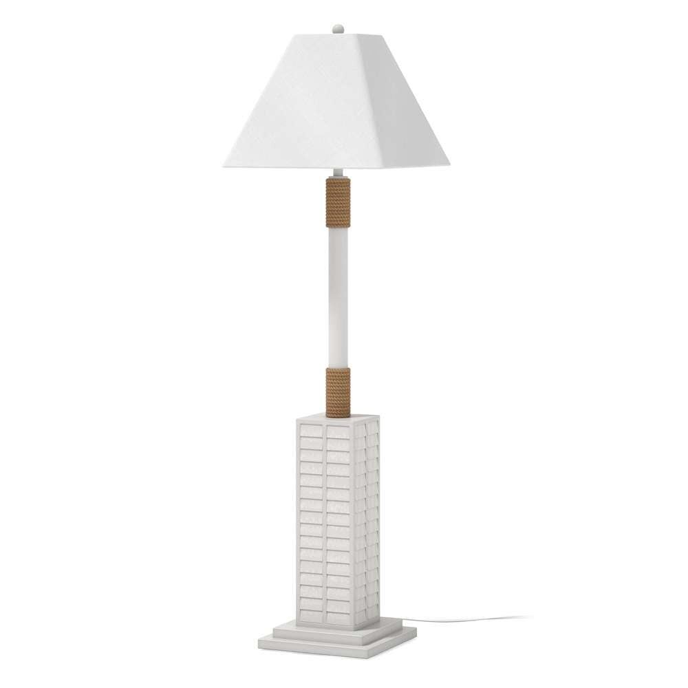 Lux Lighting - Floor Shutter 63in Polyresin Coastal Floor Lamp off white (1pk) - LUX-FL-1752-WHITE veiw 4
