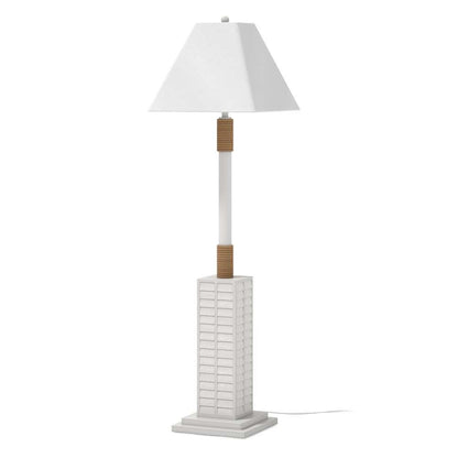 Lux Lighting - Floor Shutter 63in Polyresin Coastal Floor Lamp off white (1pk) - LUX-FL-1752-WHITE veiw 4