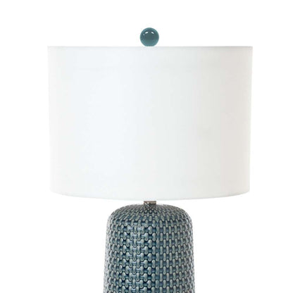 Lux Lighting - Marlin 30in Blue Ceramic Table Lamp, (Set of 2) - LUX-2048-BLUE veiw 3