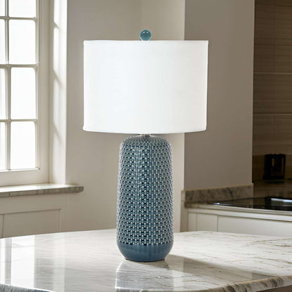 Lux Lighting - Marlin 30in Blue Ceramic Table Lamp, (Set of 2) - LUX-2048-BLUE veiw 5