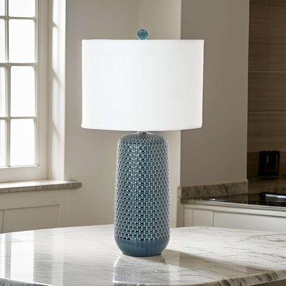 Lux Lighting - Marlin 30in Blue Ceramic Table Lamp, (Set of 2) - LUX-2048-BLUE veiw 6