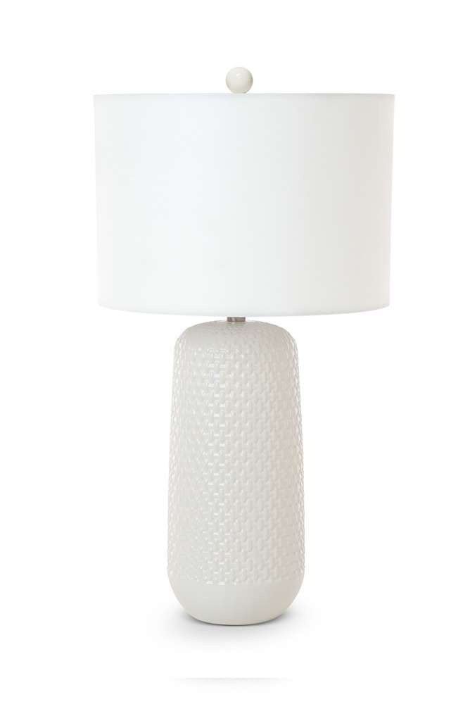 Lux Lighting - Marlin 30in White Ceramic Table Lamp, (Set of 2) - LUX-2048-WHITE veiw 2