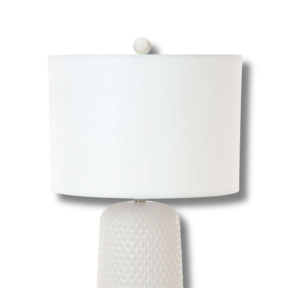 Lux Lighting - Marlin 30in White Ceramic Table Lamp, (Set of 2) - LUX-2048-WHITE veiw 5