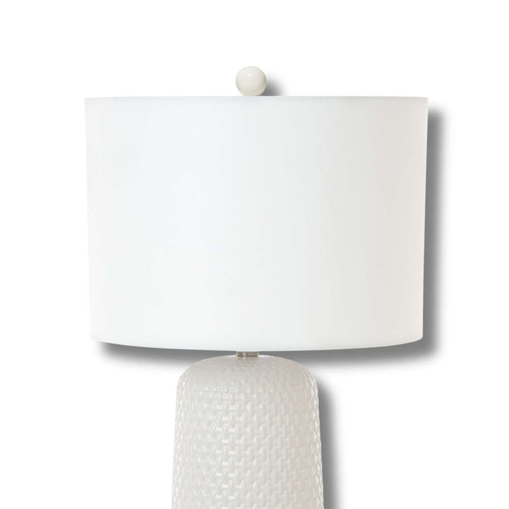 Lux Lighting - Marlin 30in White Ceramic Table Lamp, (Set of 2) - LUX-2048-WHITE veiw 6