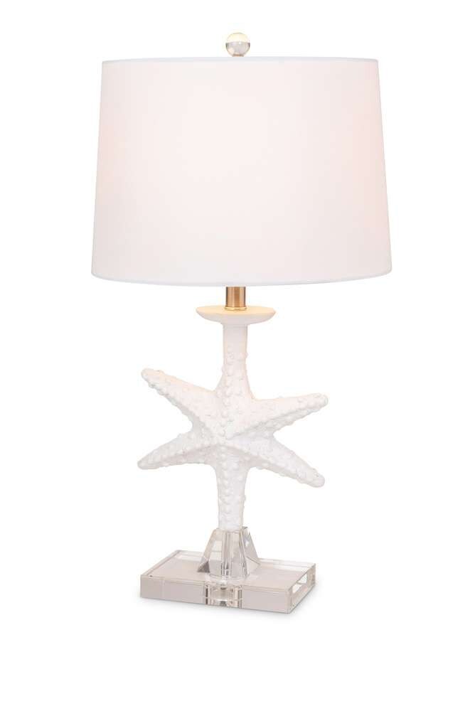 Lux Lighting - Patrick 28in White Starfish / Crystal Base, (Set of 2) - LUX-117-WHITE veiw 2