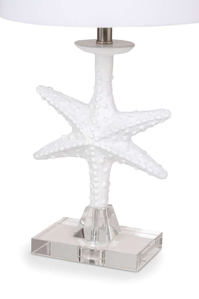 Lux Lighting - Patrick 28in White Starfish / Crystal Base, (Set of 2) - LUX-117-WHITE veiw 4