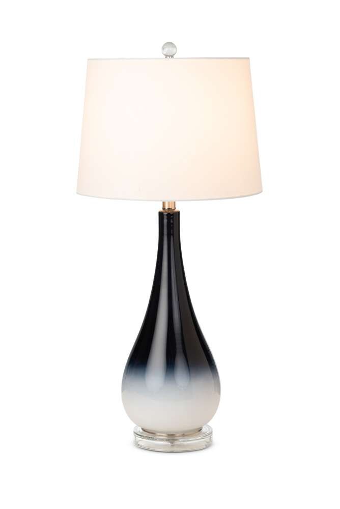 Lux Lighting - Serenity 30.5in Black / White Glass Table Lam, (Set of 2)   - LUX-106-BLACK/WHITE veiw 1