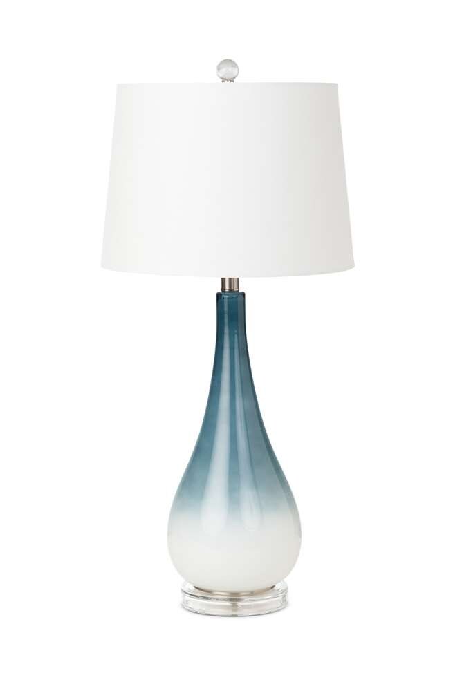 Lux Lighting - Serenity 30.5in Blue/ White Glass Table Lamp, (Set of 2)   - LUX-106-BLUE/WHITE veiw 1